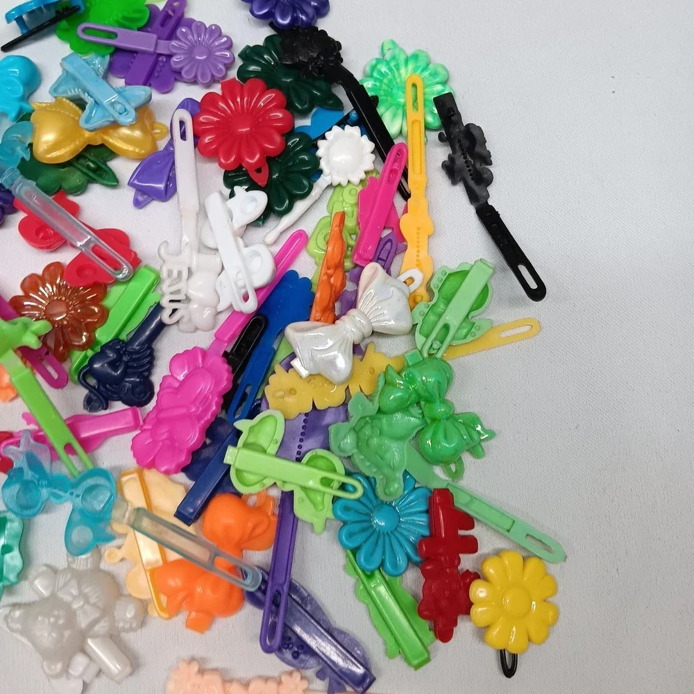 VTG Goody Mixed Plastic Hair Kid Clips Barrettes 88 Piece Lot 70s 80s 90s Shapes